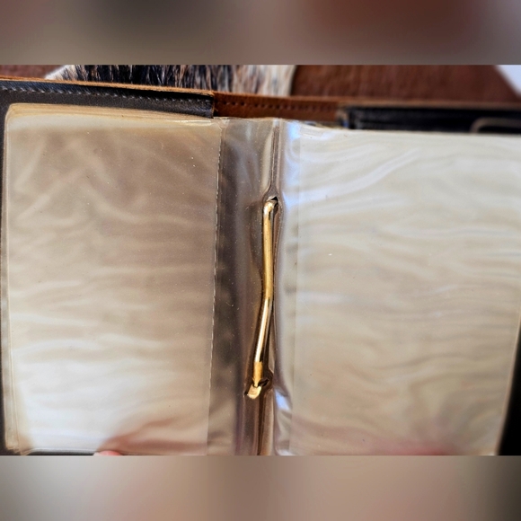 Vintage RARE Sturdy Rumpp Leather Snap Wallet Pockets & Card/Photo Hinged Pages - Picture 8 of 14